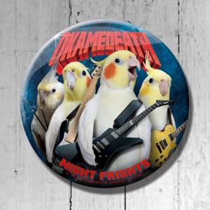 TOMO YAMASHITA DESIGN STUDIO.　缶バッジ　「OKAMEDEATH オカメデス」 195A0489 ネコポス 対応可能　BIRDMORE バードモア CRAFT GARDEN 鳥用品 鳥グッズ 雑貨