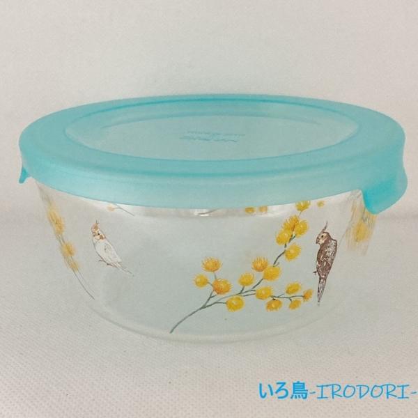 いろ鳥 -IRODORI-   ガラス製保存容器ブルー オカメインコA   135A0603　BIR...