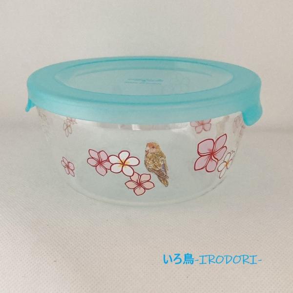 いろ鳥 -IRODORI-   ガラス製保存容器ブルー コザクラインコ   135A0605　BIR...