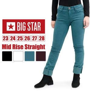 ビッグスター レディース ボトムス BIGSTAR BS-2KATECOL MID RISE STRAIGHT | ストレート スキニー ストレッチ おしゃれ 無地 くすみ 抜け感 オトナ 大人 ｜C｜birigo