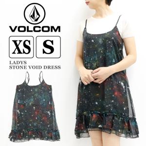 ボルコム レディース ワンピース VOLCOM B1311417 STONE VOID DRESS | ドレス チュニック チュール 幻想的 コズミック コズック コスモ 総柄 かわいい 可愛｜birigo