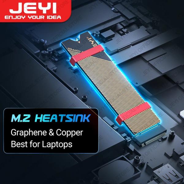 JEYI M.2 グラフェン層コーパーSSDヒートシンク M2 NVMe NGFF 2280 ドライ...