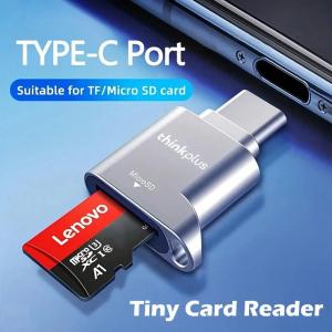 レノボ Thinkplus USB-C マイクロSDカードリーダー 小型金属トランスフラッシュアダプター Type-C対応スマホ用TFカードリ 輸入品