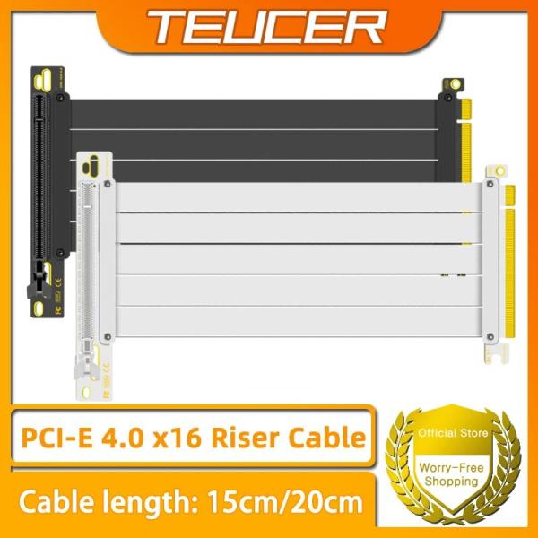 TEUCER PCI-E 4.0 X16 延長ケーブル ビデオカード用 電磁波シールド 高速フレキシ...