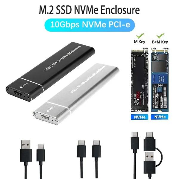 USB3.1 M.2 NVME SSD エンクロージャー モバイルケース NVMEプロトコル対応 T...