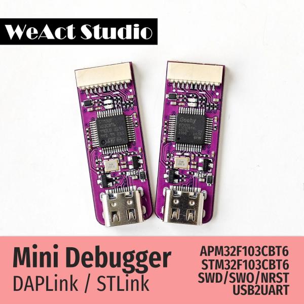 WeAct ミニデバッガ DAPLink STLink V2.1 SWD SWO USB to UA...