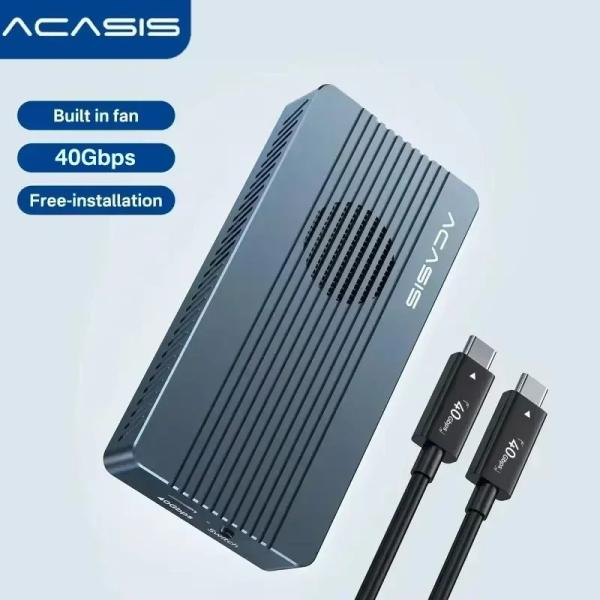 Acasis 40Gbps USB4 SSDケース（冷却ファン内蔵）Thunderbolt 3/4・...