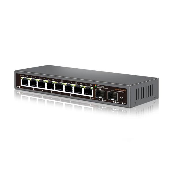 Bullscom 10ポート ネットワークスイッチ | 8 x 2.5GbE + 2 x 10Gb ...