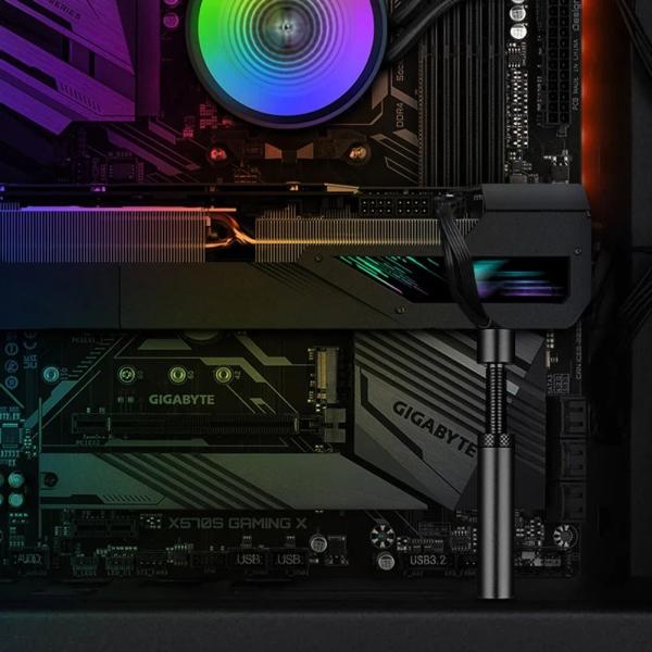 GPUホルド グラフィックスカード ブラケット アルミニウム製 垂直伸縮回転対応 GPUスタンド 輸...