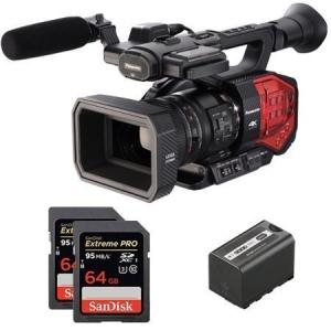 Panasonic Kit AG-DVX200EJ with Camcorder 4K + 1 Battery SWIT 6A + 2 Memory Card Sandisk 64 GB 95MBs - Microphone not included 並行輸入品