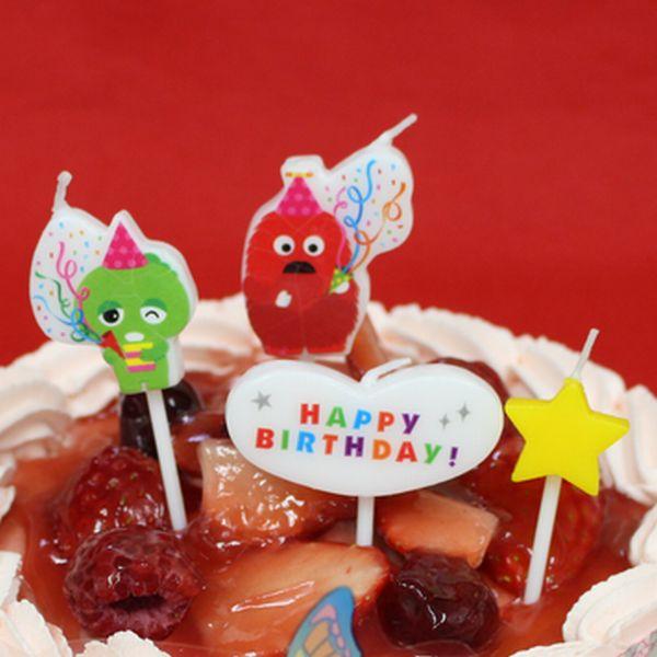 ガチャピン＆ムックのキャンドル　（ケーキと同梱包でキャンドルの送料は無料）　カメヤマキャンドル　ロー...