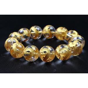 ポイント10倍 超極太20mm 手彫り金龍数珠ブレスレット アクセサリー