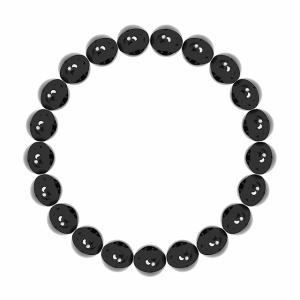 太め14mm 水晶&オニキス数珠ブレスレット 開運風水 ホストヤクザ 悪羅