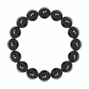 太め14mm 水晶&オニキス数珠ブレスレット 開運風水 ホストヤクザ 悪羅