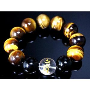 ポイント10倍 オラオラ系 数珠ブレス ブレスレット 極太14mm 虎目石