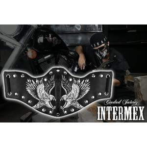 定形外郵便送料無料 カラスマスク INTERMEX ITM-034 鷹柄 プリント 黒