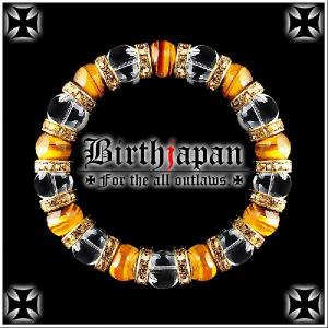 ✳︎くーぽー✳︎タイガーアイ　ロードナイト　瑪瑙ロングイセット ポイント10倍 太め14mm ロンデル×虎目石(タイガーアイ)&水晶数珠