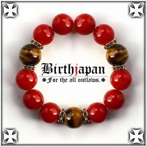 極太18mm タイガーアイ&梵字水晶数珠ブレスレット アン 辰巳年 : 悪党