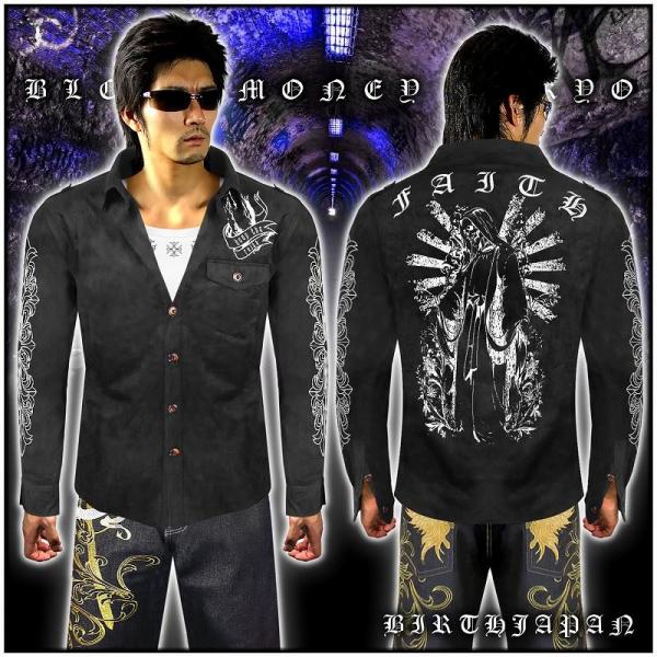 ポイント10倍 14059黒 オラオラ系 ブランド-BLOOD MONEY TOKYO-長袖スウェー...