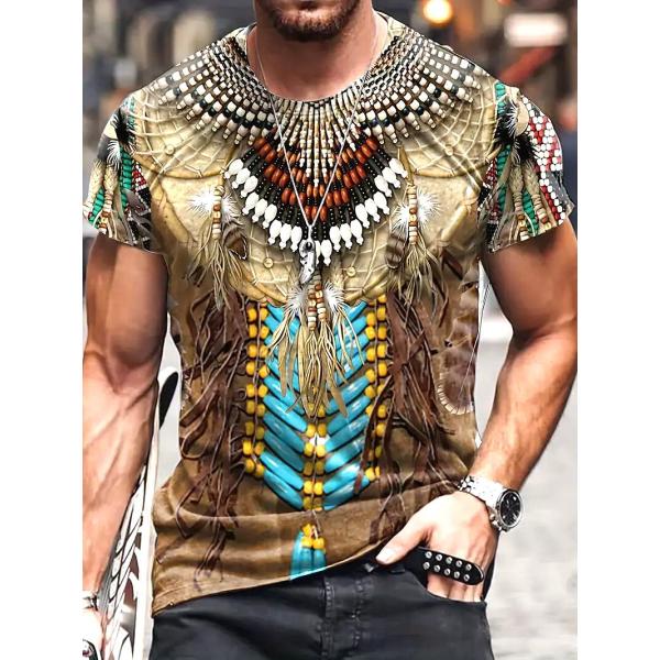 羽×ターコイズプリント 半袖Tシャツ 036 柄シャツ ヤクザ ヤンキー オラオラ系 服 派手 メン...