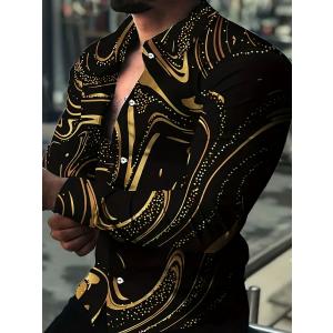 バロック柄 ミックスカラー 半袖シャツ 035 柄シャツ 開襟シャツ