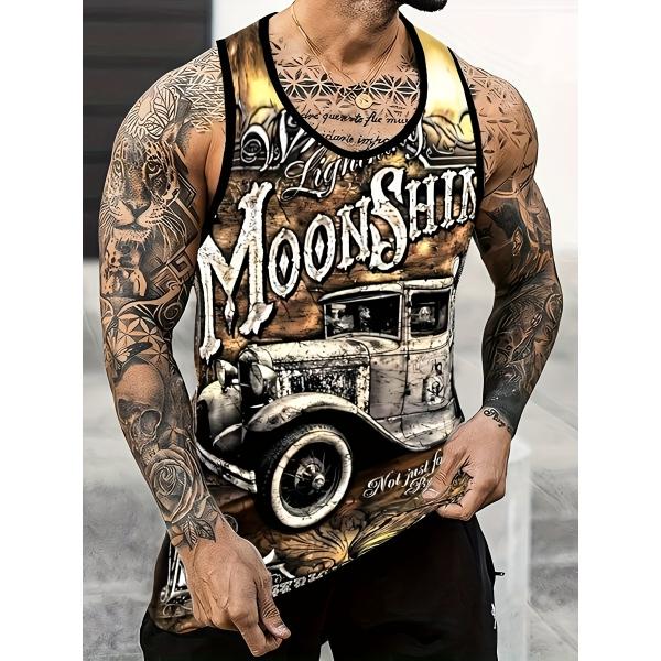 夏物 ド派手 プリント タンクトップ004 柄シャツ ストリート ダンス HIPHOP B系 ヤクザ...