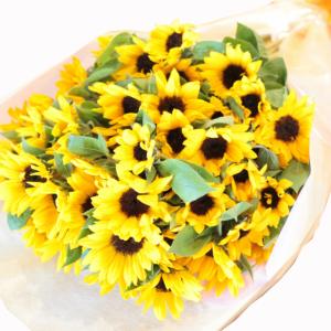 ひまわりの花束 10本から本数を選べる 生花の詳細画像2