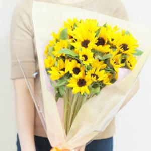 ひまわりの花束 10本から本数を選べる 生花の詳細画像3