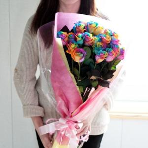 バラ 10本から 選べる本数 レインボー 花 ...の詳細画像3