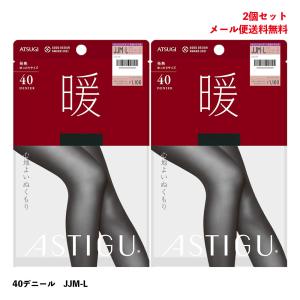 (2足セット)ASTIGU(暖)40デニールタイツ 心地よいぬくもり (全3色)(JJM-L) 光発熱 オールスルー アツギ アスティーグ レディース メール便送料無料｜bisokuhanamai