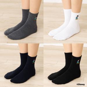 ミニーマウス ワンポイント刺繍 アメリブ ロークルーソックス 23-25cm 全4色 ディズニー 靴下 レディース スクール D1PKの商品画像