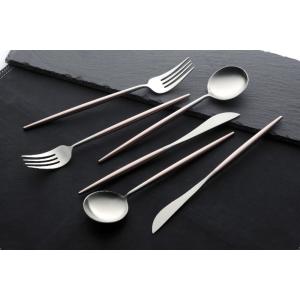 PAO パオ ピンク ディナー 6Pcセット ナイフ スプーン フォーク マットシルバー クチポール...