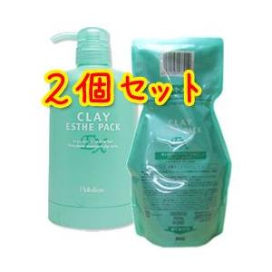 モルトベーネ クレイエステEX パック  トリートメント  500g 詰替用 + 専用カートリッジ セット × 2個セット｜bisousinka