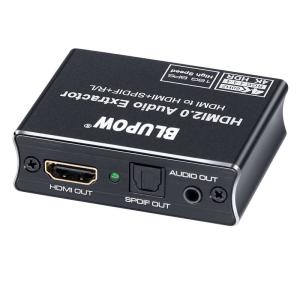 BLUPOW 4K60Hz・1080P120Hz・HDR対応 HDMI2.0音声分離器(音声出力：光デジタル・3.5mmステレオミニ) オー｜bisuta