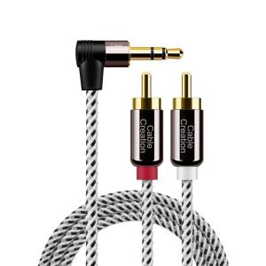 3.5mm to RCA,Cablecreation RCA to 3.5MM Auxジャックステレオオーディオ変換ケーブルY分配ケーブル｜bisuta