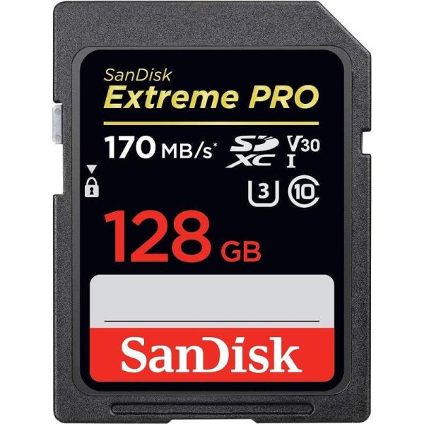 SanDisk Extreme Pro SDXC 128GB カード UHS-I 超高速U3 V30...