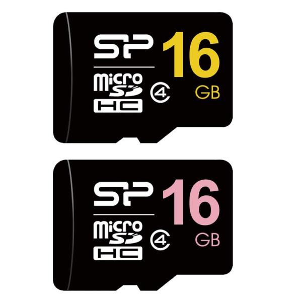 シリコンパワー microSDカード 16GBx2枚セット Class4 SP-MCSDHC16GB...