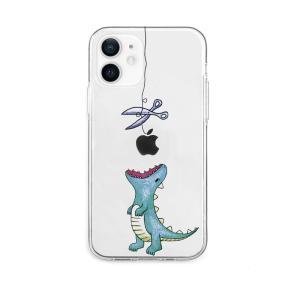 AKAN iPhone 12 ケース 12 Pro クリア ケース アップルマーク りんご 恐竜 ソ...