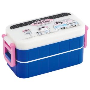 スケーター (skater) 2段 弁当箱 保冷剤付き 600ml ハローキティ 西海岸バカンス サンリオ 日本製 YZW3IC｜bisuta