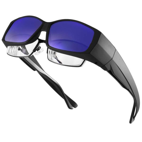 ARay オーバーサングラス メンズ UV400 紫外線カット 偏光レンズ メガネの上から掛け 偏光...