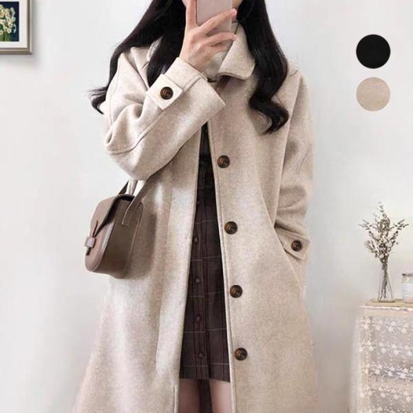 【タイムセール】ステンカラーコートレディース中綿コート冬