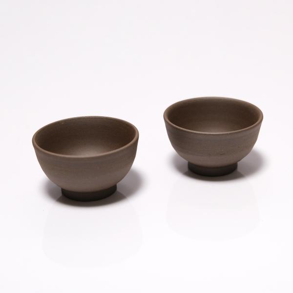 越前焼 土ごころ ぐい呑 ペアセット (2個入) ハンドメイド酒器 純国産 伝統工芸 日本酒 冷酒 ...