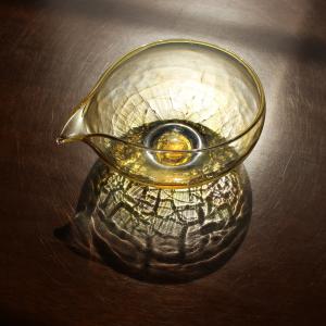 越前焼 焼締 酒器揃え（花・ドット柄） 片口・盃2個セット 化粧箱入