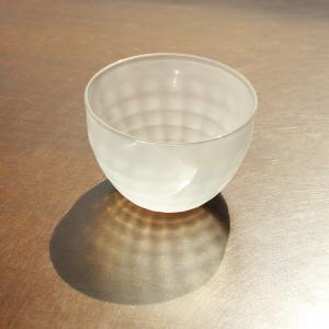 glass calico グラスキャリコ ハンドメイド ガラス酒器 澄 (すみ) ぐい呑 サンド加工 ギフト おしゃれ｜bisyukiya