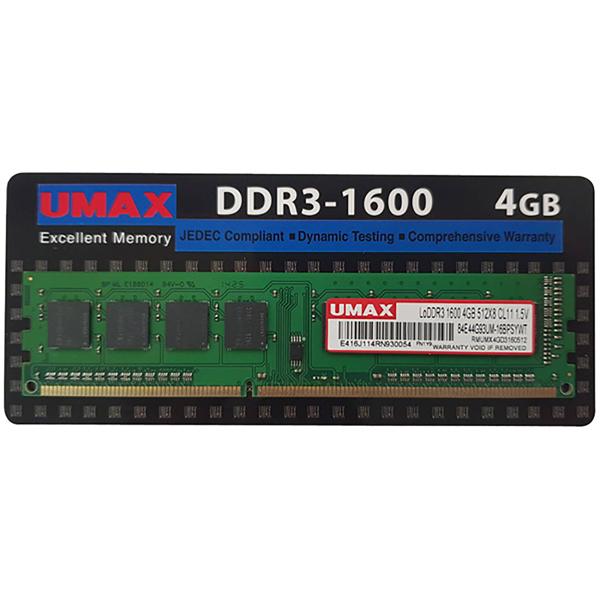PCメモリ UMAX デスクトップPC用 UDIMM DDR3-1600 4GB 1枚組 UM-DD...