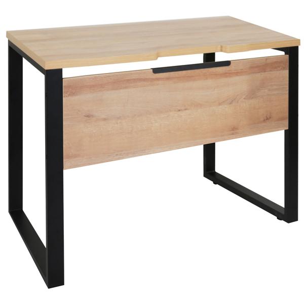 法人限定 オフィスデスク カグクロ ALetto 平机 W1000 ブラックフレーム×アッシュウッド...