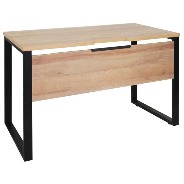 法人限定 オフィスデスク カグクロ ALetto 平机 W1200 ブラックフレーム×アッシュウッド...