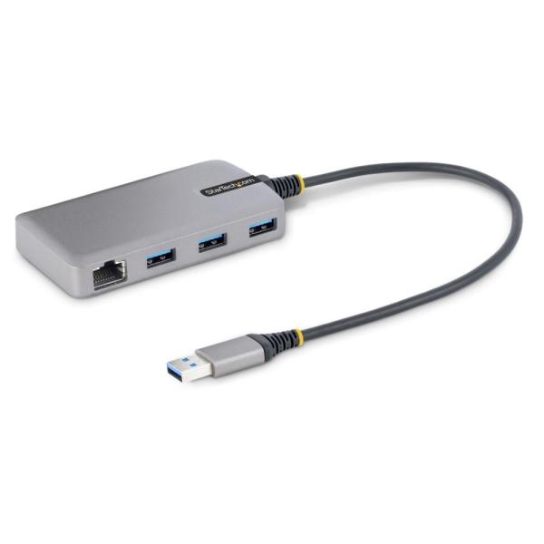 USBハブ StarTech.com USB Type-A接続 イーサネットアダプター内蔵 5Gbp...