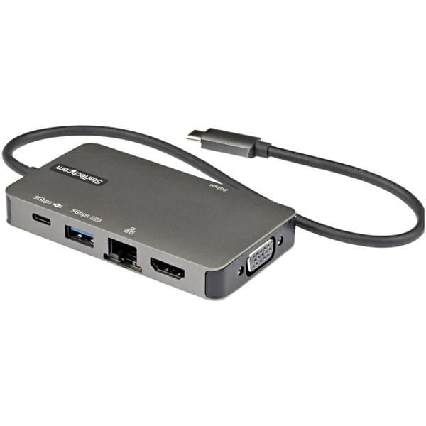 マルチ変換アダプター StarTech.com USB Type-C Deliveryパススルー対応...