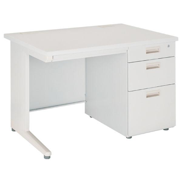 法人限定 オフィスデスク カグクロ 事務用片袖机 W1000 ニューグレー KD-107S